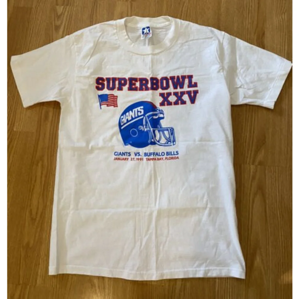 ❌SOLD❌Vintage 1991 Converse Superbowl XXV Giants Buffalo Bills Short Sleeve - Picture 9 of 12